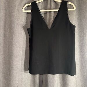 The Kooples Black V-Neck Tank Top